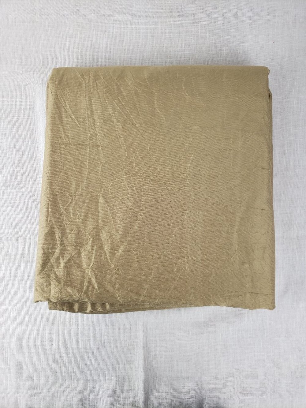 Pottery Barn Gold Silk Dupioni Lined Curtain Panel Flawed Marked 50x108